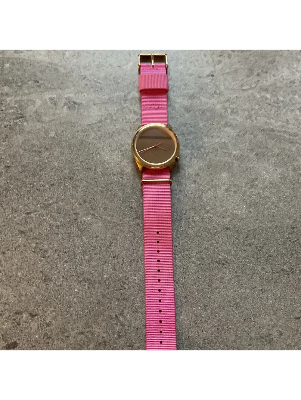 -1- VO525 Quartz Womens Watch 40mm Rose Gold Tone Case Mirror Dial Pink Band A12